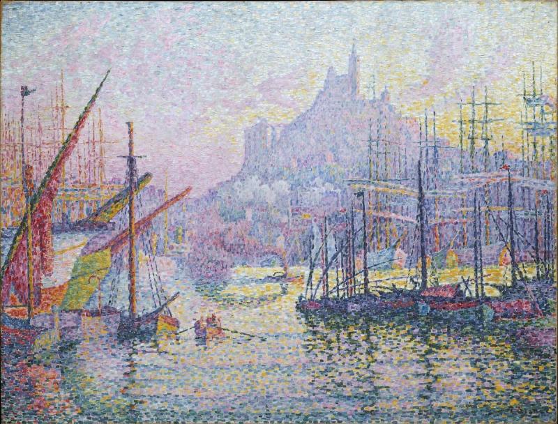 Lumière et couleurs dans une harmonie neo impressionniste sur un tableau
